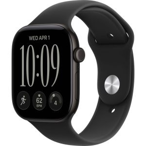 Смарт-часы Apple Watch Series 12 GPS + Cellular 46mm Black Aluminum Case with Black Sport Band - M/L (MJG94)
