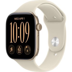 Смарт-часы Apple Watch Series 12 GPS 46mm Light Gold Aluminum Case with Sand Sport Band - S/M (MJEN4)