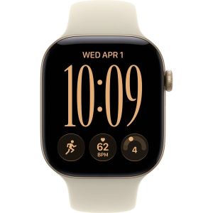 Смарт-часы Apple Watch Series 12 GPS 46mm Light Gold Aluminum Case with Sand Sport Band - S/M (MJEN4)
