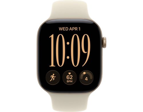 Смарт-часы Apple Watch Series 12 GPS 46mm Light Gold Aluminum Case with Sand Sport Band - S/M (MJEN4) фото №3