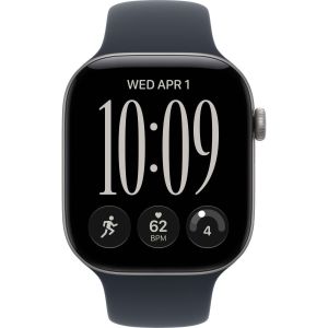 Смарт-часы Apple Watch Series 12 GPS 46mm Space Gray Aluminum Case with Navy Blue Sport Band - S/M (MJEH4)