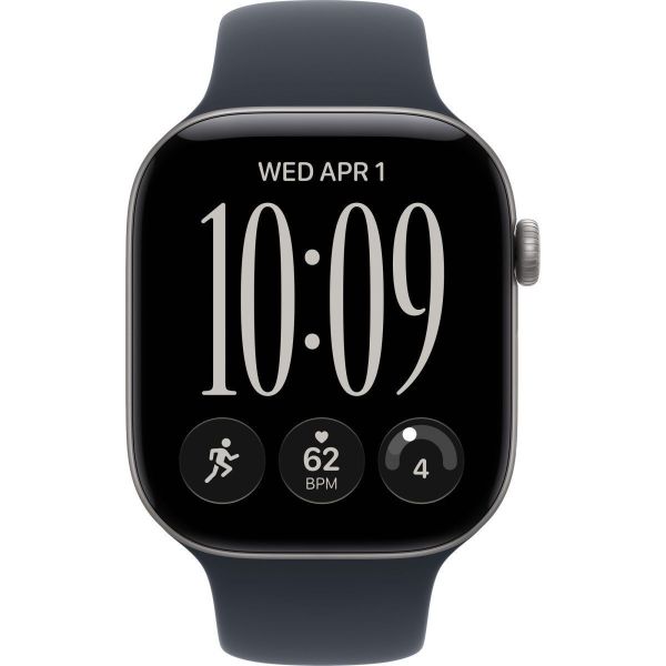 Смарт-часы Apple Watch Series 12 GPS 46mm Space Gray Aluminum Case with Navy Blue Sport Band - S/M (MJEH4) фото №2