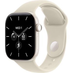 Смарт-часы Apple Watch Series 12 GPS + Cellular 42mm Pearl White Ceramic Case with Sand Sport Band - S/M (MJGW4)