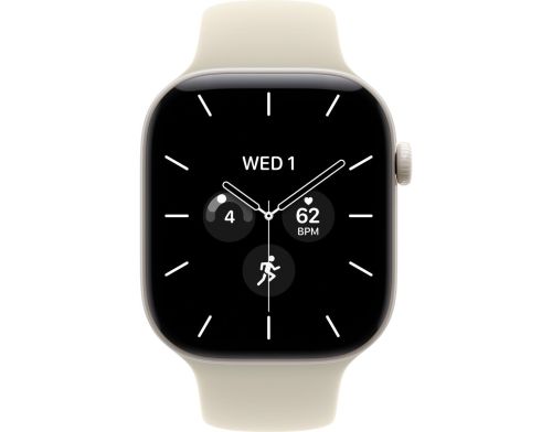 Смарт-часы Apple Watch Series 12 GPS + Cellular 46mm Pearl White Ceramic Case with Sand Sport Band - S/M (MJH14) фото №3
