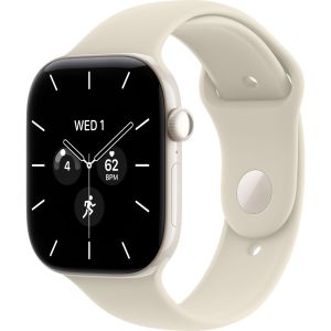 Смарт-часы Apple Watch Series 12 GPS + Cellular 46mm Pearl White Ceramic Case with Sand Sport Band - S/M (MJH14)