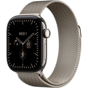 Смарт-часы Apple Watch Series 12 GPS + Cellular 42mm Natural Titanium Case with Natural Milanese Loop (MJGH4)