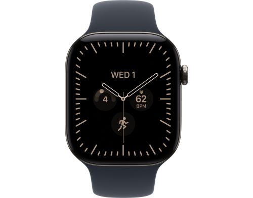 Смарт-часы Apple Watch Series 12 GPS + Cellular 46mm Natural Titanium Case with Navy Blue Sport Band - S/M (MJGM4) фото №2