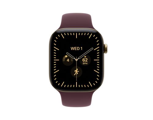 Смарт-годинник Apple Watch Series 12 GPS + Cellular 42mm Radiant Gold Titanium Case with Burgundy Sport Band - S/M (MJGJ4) фото №3