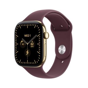 Смарт-часы Apple Watch Series 12 GPS + Cellular 42mm Radiant Gold Titanium Case with Burgundy Sport Band - M/L (MJGK4)