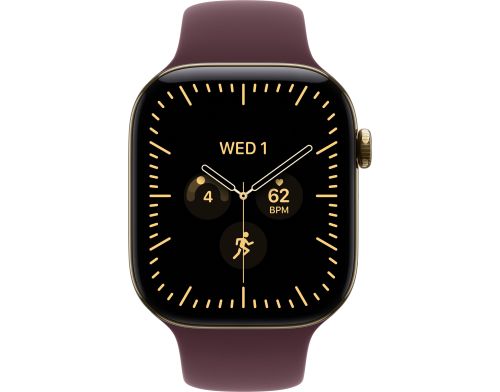 Смарт-часы Apple Watch Series 12 GPS + Cellular 46mm Radiant Gold Titanium Case with Burgundy Sport Band - M/L (MJGT4) фото №2