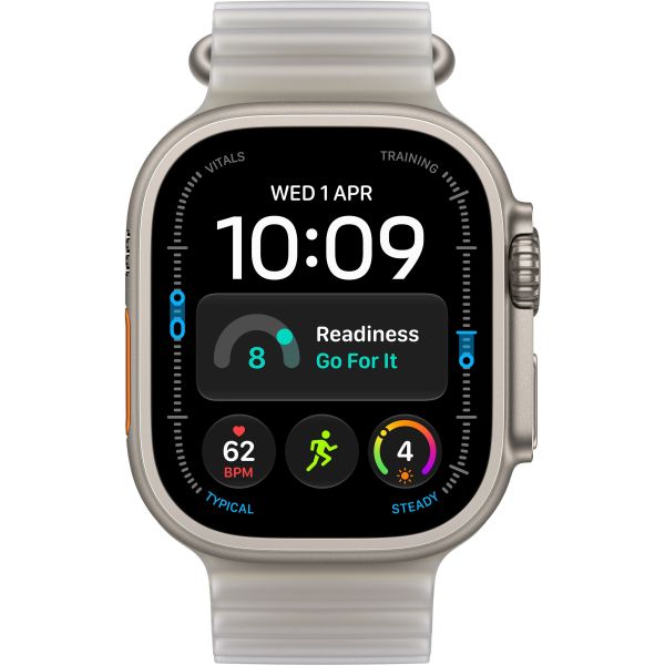 Смарт-часы Apple Watch Ultra 4 GPS + Cellular 49mm Natural Titanium Case with Translucent Gray Ocean Band (MJAD4) фото №2