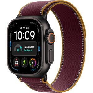 Смарт-часы Apple Watch Ultra 4 GPS + Cellular 49mm Black Titanium Case with Burgundy Trail Loop - S/M (MJC34)