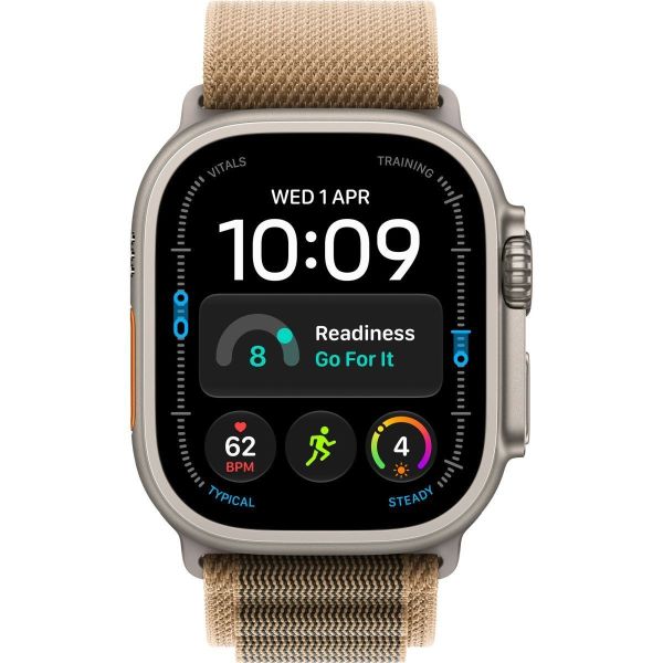 Смарт-часы Apple Watch Ultra 4 GPS + Cellular 49mm Natural Titanium Case with Desert Alpine Loop - Small (MJAE4) фото №2