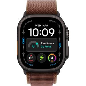 Смарт-часы Apple Watch Ultra 4 GPS + Cellular 49mm Black Titanium Case with Burgundy Alpine Loop - Small (MJC04)