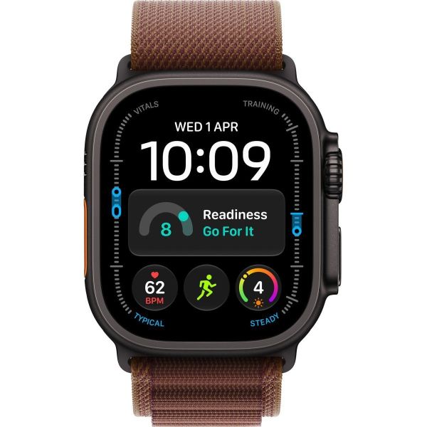 Смарт-часы Apple Watch Ultra 4 GPS + Cellular 49mm Black Titanium Case with Burgundy Alpine Loop - Medium (MJC14) фото №3