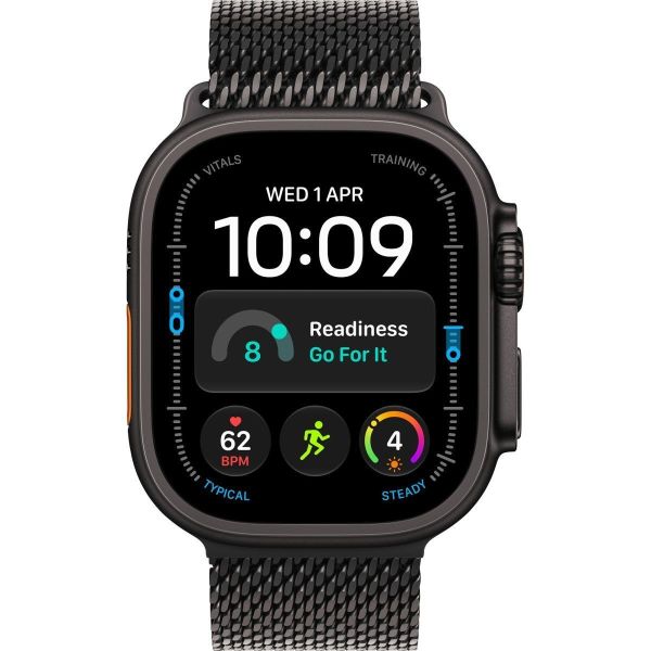 Смарт-часы Apple Watch Ultra 4 GPS + Cellular 49mm Black Titanium Case with Black Titanium Milanese Loop - Medium (MJAV4) фото №3