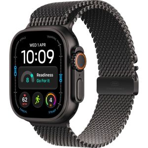 Смарт-часы Apple Watch Ultra 4 GPS + Cellular 49mm Black Titanium Case with Black Titanium Milanese Loop - Medium (MJAV4)