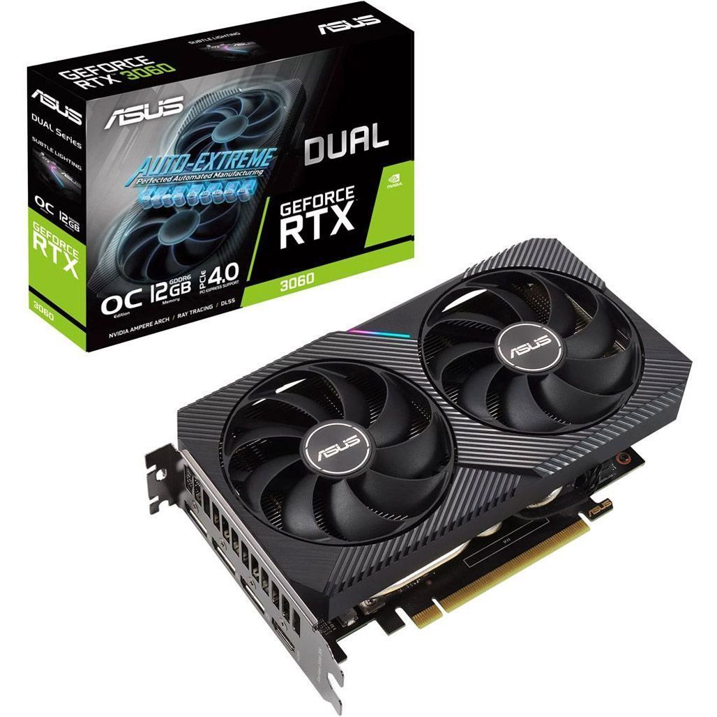 ASUS GeForce RTX3060 12Gb DUAL OC V2 LHR (DUAL-RTX3060-O12G-V2)