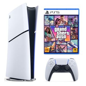 Ігрова консоль PS5 Slim Digital Edition + гра GTA 6