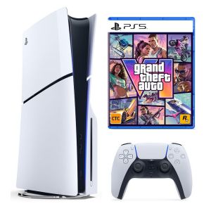 Ігрова консоль PS5 Slim з Blu-Ray приводом + гра GTA 6