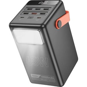 Павербанк Hoco DB03 Max Centurion 65W fully compatible PB/Lamp/100 000mAh Black