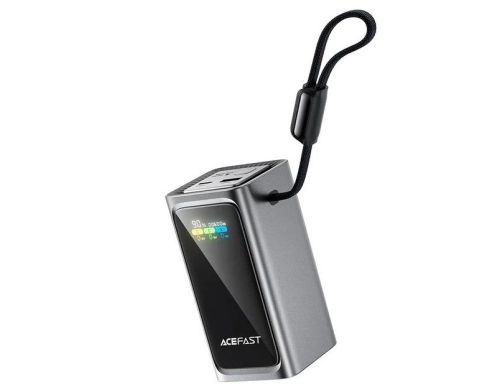 Павербанк ACEFAST M33 100W fast charging power bank with cable and TFT display 20 000 mAh Grey фото №3