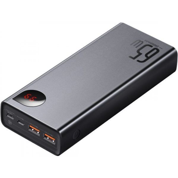 Baseus Adaman Metal Digital Display Quick Charge Power Bank 65W 20000mAh Black (PPIMDA-D01, PPADM-65S) фото №2