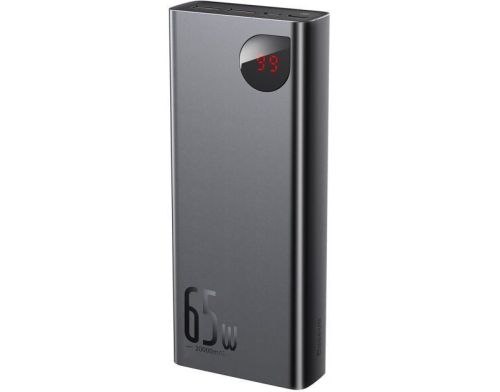 Baseus Adaman Metal Digital Display Quick Charge Power Bank 65W 20000mAh Black (PPIMDA-D01, PPADM-65S) фото №3