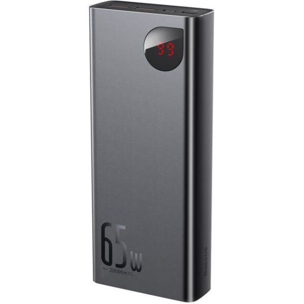 Baseus Adaman Metal Digital Display Quick Charge Power Bank 65W 20000mAh Black (PPIMDA-D01, PPADM-65S) фото №3