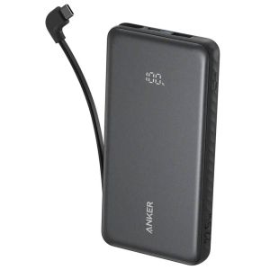 Павербанк Anker Zolo Powerbank 10000mAh 22.5W with Built-in USB-C Cable - Black (A110DH11)