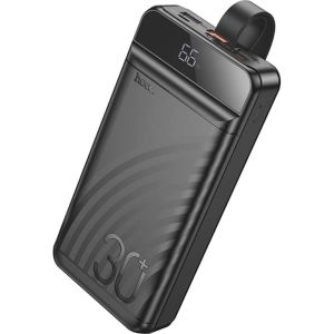 Павербанк Hoco J123B Element 22.5W+PD20W fully compatible with LCD and LED-lamp 30 000mAh Black (6942007612081)