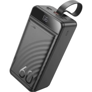 Павербанк Hoco J123C Element 22.5W+PD20W fully compatible with LCD and LED-lamp 60 000mAh Black (6942007612098)