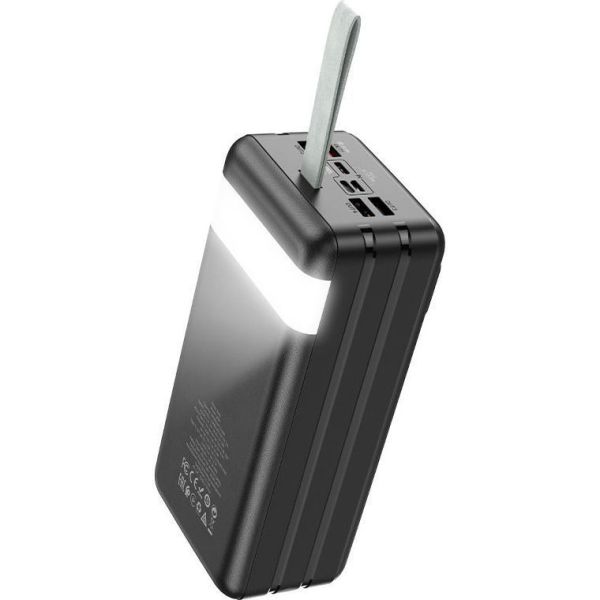 Павербанк Hoco J86B Electric 22.5W fully compatible PD20W/QC/LCD/Lamp 60 000mAh Black (6931474771742) фото №2