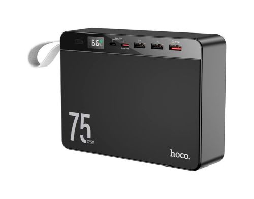 Павербанк Hoco J94 Overlord 22.5W fully compatible PD20W/QC/LCD 75 000mAh Black (6931474779175) фото №2