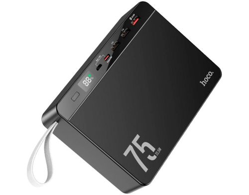 Павербанк Hoco J94 Overlord 22.5W fully compatible PD20W/QC/LCD 75 000mAh Black (6931474779175) фото №3