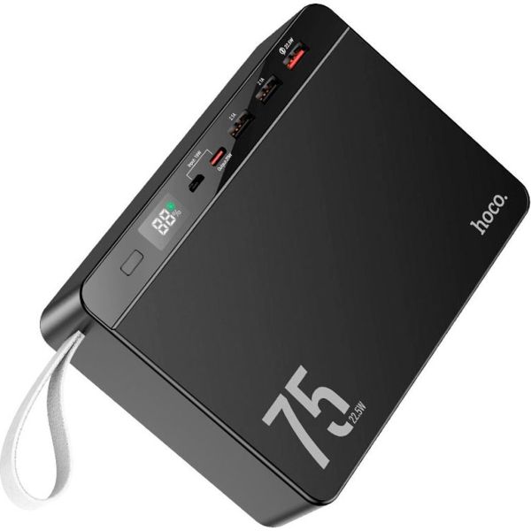 Павербанк Hoco J94 Overlord 22.5W fully compatible PD20W/QC/LCD 75 000mAh Black (6931474779175) фото №3
